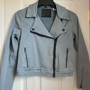 Levi’s cotton moto jacket matte black zipper